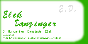 elek danzinger business card
